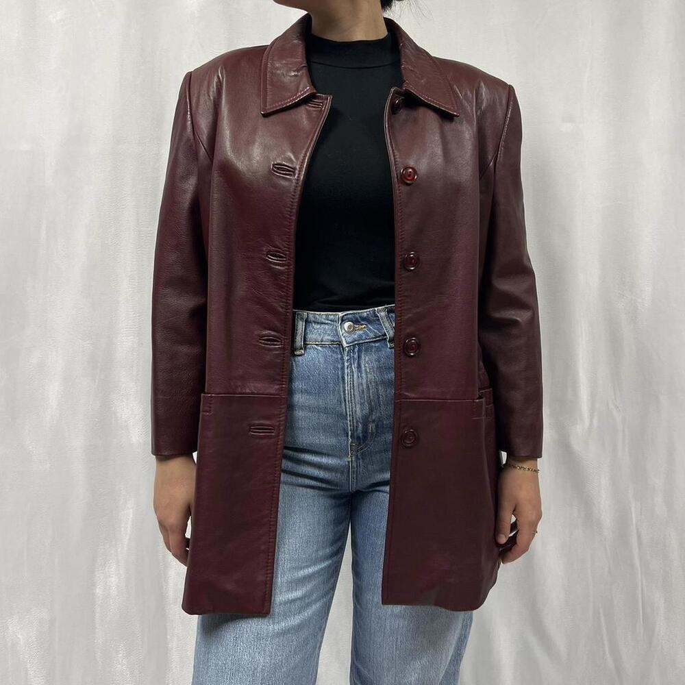 Mix Vintage Burgundy leather jacket